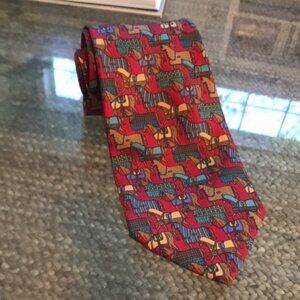 PAUL FREDRICK Silk Tie Horse Pattern